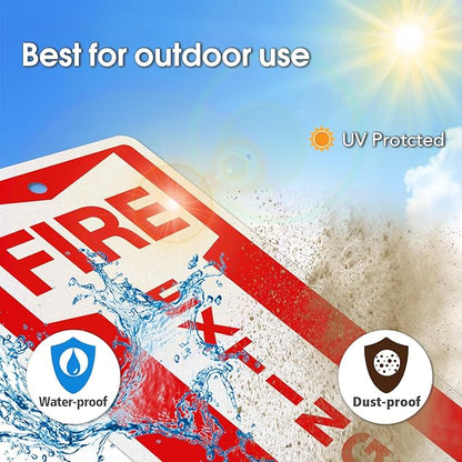 GicnKeuz Fire Extinguisher Sign, 12"x4" .040 Rust Free Heavy Aluminum, Reflective, Weatherproof and Fade Resistant, 2 pre-drilled holes, Easy to Install, Indoors and Outdoors Use (12-Pack)