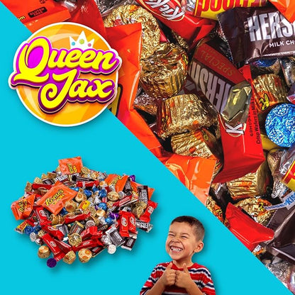 Hershey Chocolate Candy Variety Pack- 10 Lb - Dark Chocolates & Milk Chocolates - Hershey Kisses, Reese, Kitkat + More! - Halloween Candy Bulk - Chocolate Bar, Individually Wrapped