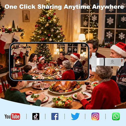 Secure Auto Backup Photo Stick 256GB | Fully Automatic Backup & Transfer for All Devices | Smart Detection & AI-Powered Organization | Backup-USB-Flash-Drive Photo-Saver-Thumb-Drive Photo-Memory-Stick
