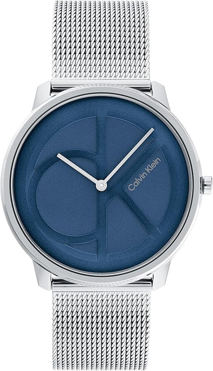 Calvin Klein Women's CK Iconic - 35mm 2H Quartz Watch - Stainless Steel Mesh Bracelet - Water Resistance 30 Meters – Premium Fashion Timepiece for Everyday Style - Gift for Her