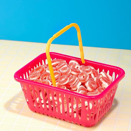 Kervan Candy Bebeto Strawberry Rings - Fruity, Soft, Sweet & Sour Gummy Candy Bulk for Kids, Gift Snacks and Parties - Strawberry Ring Gummies Big Party Size Bag (5 lbs)