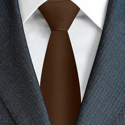 Men's Ties Solid Pure Color 3.15" (8CM) Necktie Plain Formal Business Wedding Black Ties For Men