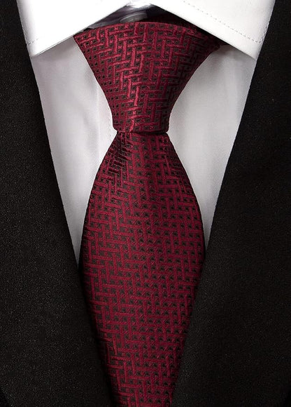 Adulove Men's Necktie Classic Silk Tie Woven Jacquard Neck Ties 6 PCS