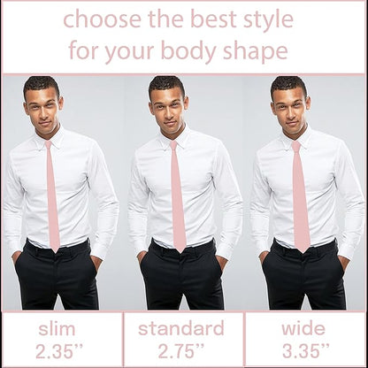 Men's Oxford Matt Neckties Solid Color for Adults Tuxedo Classic Design, by Bow Tie Hosue