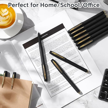 Outus 150 Pcs Black Gel Ink Pens Rollerball Pens Bulk 0.5mm Black Pen Bulk Ultra Fine Point Roller Ball Pens Gel Pens for Office, School, Writing, Taking Notes, Sketching