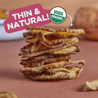 Baked Organic Yacon Chips by GOOD CHIPS! 100% Natural, Oil Free, Only One Ingredient: Yacon Root, USDA Organic, Earthy Sweet Superfood, Good Source of Fiber, 1 oz Bags, Pack of 8