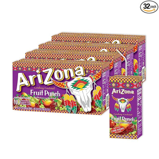Arizona Fruit Punch Drink, Tetra Box, 216 Fl Oz, Pack of 32