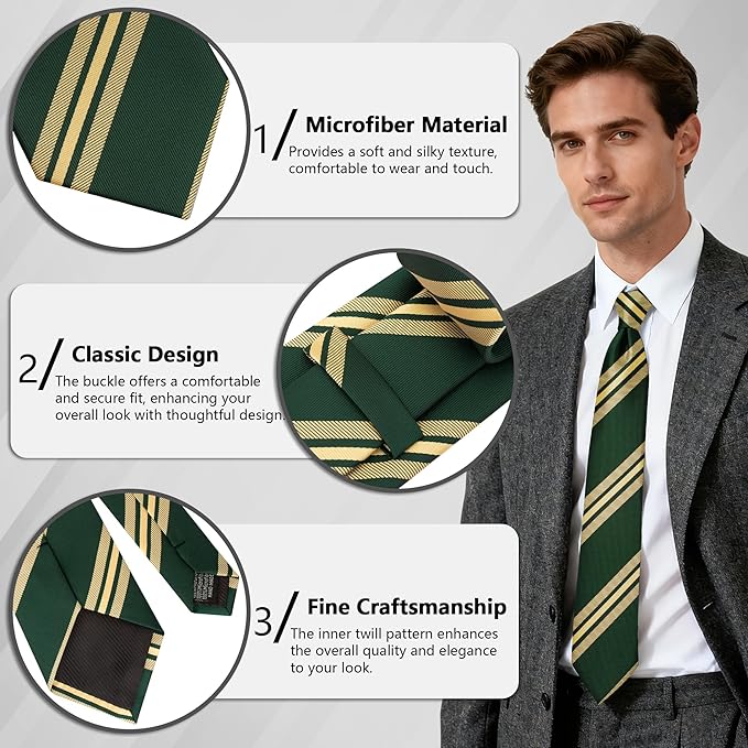 Fineknot Ties for Men, Jacquard Neck Ties, Mens Plaid Paisley Striped Tie, Classic Floral Mens Ties for Wedding Business