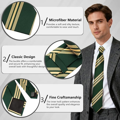 Fineknot Ties for Men, Jacquard Neck Ties, Mens Plaid Paisley Striped Tie, Classic Floral Mens Ties for Wedding Business