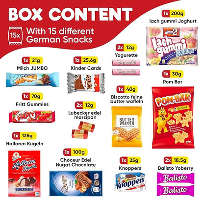 German Snack Box – Authentic German Chocolate & Snacks from Germany - International Snack Box with German Candy & European Treats – Great Gift for Food Lovers