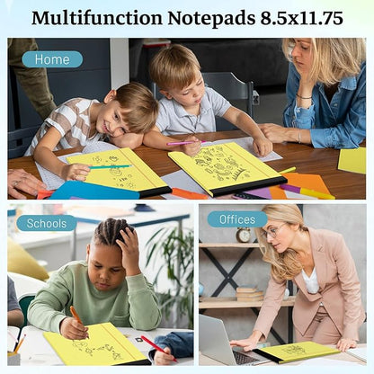 Legal Pads 8.5 x 11 Yellow Note Pads, 2 Pack College Ruled Notepads 8.5 x 11 Lined Paper, Yellow Notebook Paper Writing Pads 30 Sheets Per Legal Pads 8.5x11 for Home Office School Supplies