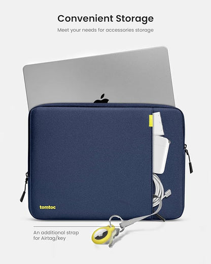 tomtoc 360° Protective Laptop Sleeve for 15-inch MacBook Air M4/A3241 2025, M3/A3114 2024, M2/A2941 2023, 15-inch MacBook Pro A1990 A1707, Dell XPS 15 Plus Laptop, Water-Resistant Computer Case Bag