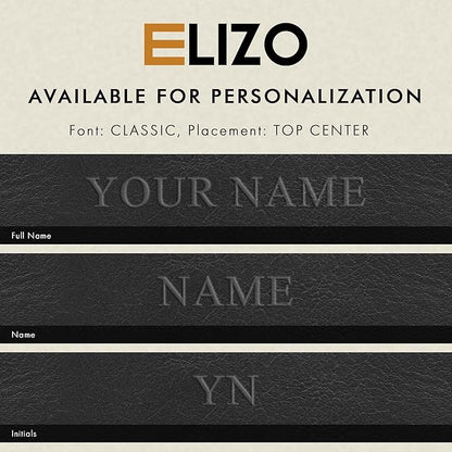 ELIZO Personalized Custom Desk Pad Set Real Leather Desk Mat Mouse Pad Unique Gifts for Him Her Leather Gifts for Men Women Engraved Embossed Monogrammed Corporate Gifts