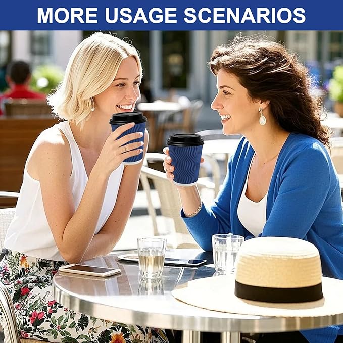 Coffee Cups, 120 Pack 12 oz Disposable Insulated Paper Cups, Corrugated Kraft Ripple Wall Cup Suitable for Hot and Cold Drinks
