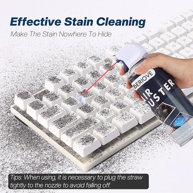 Keyboard Air Duster for Computer : Air Duster for PC Cleaning - Computer Air Duster Blower for Laptop - Reusable Car Dusters Airduster
