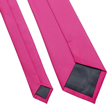 DecTwig Men's Ties Solid Color Formal Neckties 3.15" (8CM) Black Ties For Men