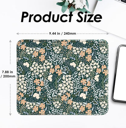 Square Mouse Pad with Stitched Edge, Premium Mousepad Washable Cloth. Computer Mouse Pad with Non-Slip Rubber Base, Mouse Pads for Computers Laptop Mouse 9.25x7.75x0.12 inch-Vintage Garden-2 Pack