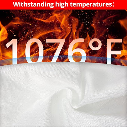 SecuCaptain Emergency Fire Blanket with Glow-in-The-Dark Case - 40"x40" Fiberglass Fire Suppression Blankets for Home Kitchen Car Office Warehouse Camping Survival Safety, 2 Pack