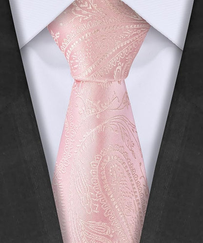 TIE G 5pcs Tie Set in WHITE OR BLACK GIFT BOX: Solid Color Necktie, Satin Bow Tie, Pocket Square, Lapel, Cuff Links