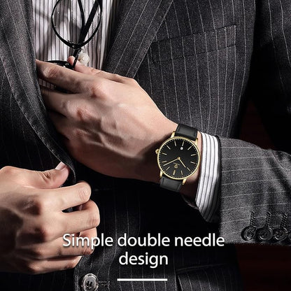 BEN NEVIS Watch, Mens Watch, Minimalist Fashion Simple Wrist Watch Analog Date with Leather Strap