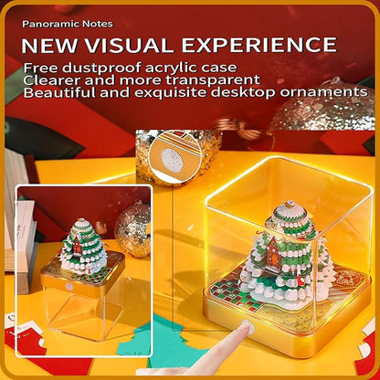 3D Calendar 2026 Time Piece Calendar 3D Memo Pad Tear Away Carving Art Notepad Paper Sculpture Artwork for Sticky Note Record DIY Christmas Gift Office Desktop Decoration-Golden Christmas Tree