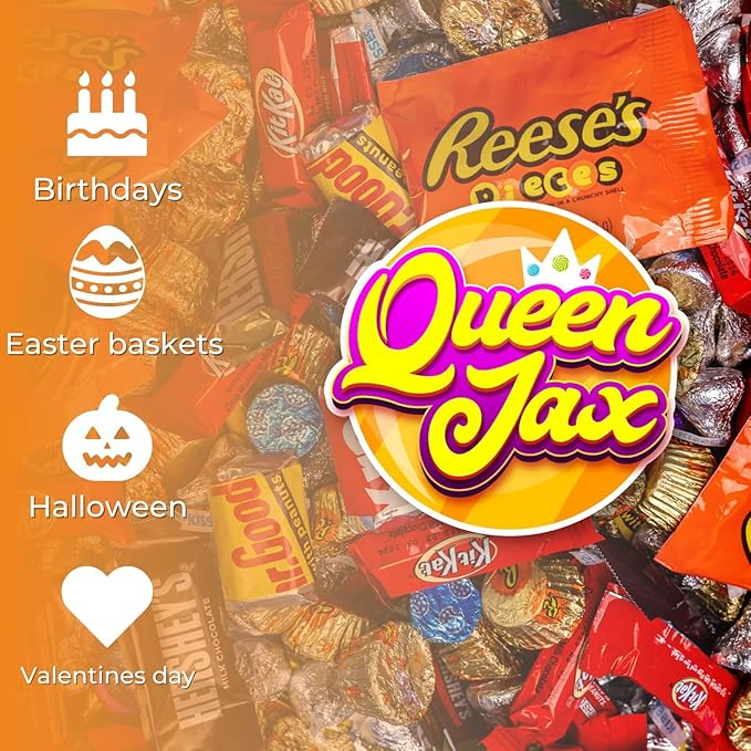 Hershey Chocolate Candy Variety Pack- 10 Lb - Dark Chocolates & Milk Chocolates - Hershey Kisses, Reese, Kitkat + More! - Halloween Candy Bulk - Chocolate Bar, Individually Wrapped