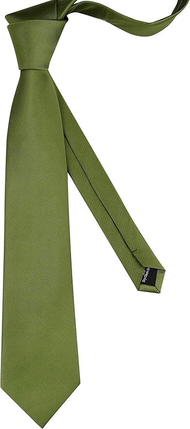 GUSLESON Classic New 3.15"（8cm） Men's Solid Color Necktie Wedding Business Tie + Gift Box