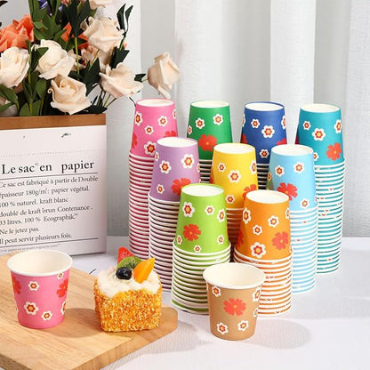 Yaomiao 1000 Pcs 5 oz Paper Cups Bulk Small Mouthwash Cups Mini Disposable Coffee Mugs for Summer International Coffee Day Picnics, Party, Barbecues, Travel Events, 10 Colors