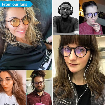 J+S Vision Blue Light Blocking Glasses for Men Women | Computer Gaming Work| Anti Strain Fatigue UV Glare | Medium-Small Fit