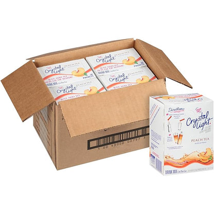 Crystal Light On the Go Single Serve Sugar-Free Peach Tea Mix, 2.7 oz. Packets (120 Count, 4 Packs of 30)