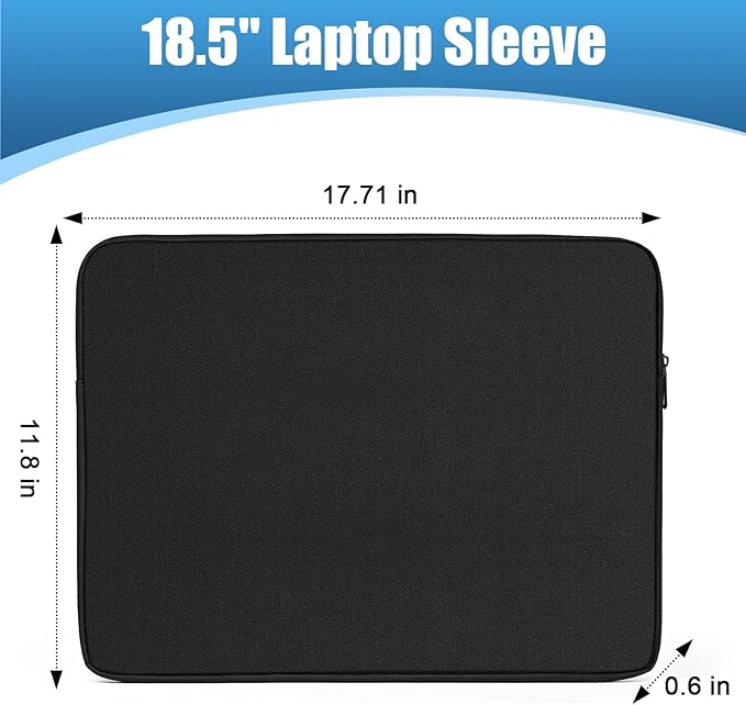 Ctemnpho 18.5 inch Laptop Sleeve Case Storage Bag, Portable Computer Cover Bag with Pocket Zipper for 18.5 inch Monitor, Laptop Notebook Computer Gaming Display Protective Travel