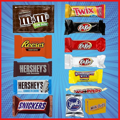 ULTIMATE Assorted 4 Lb. Chocolate Candy Variety Pack, Bulk Mega Candy Mix, Fun Size Assortment, Individually Wrapped Minis, Great for Easter Basket Fillers & Egg Hunts, Parties, Parades & Pinatas! (All Time Favorites, 4 Lbs.)