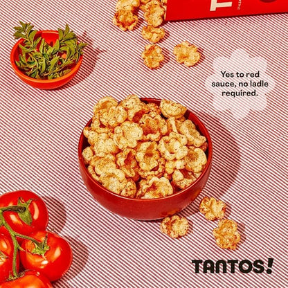 Tantos! Puffed Pasta Chips, Healthy Pasta Snack by Top Chef Joe Sasto, As Seen on Shark Tank, Plant Based, Low Calorie, Crunchy Chips, Variety Pack, Marinara, Pesto, Cacio e Pepe, Classico, Gourmet Bold Flavors, 1 oz 6 Pack of Marinara