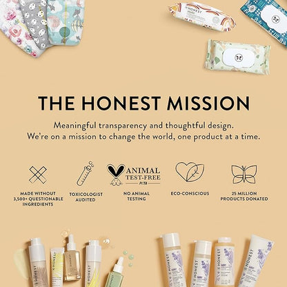 The Honest Company Hypoallergenic Multi-Use Baby Wipes for Sensitive Baby Skin, Balance Blues, 60 Count