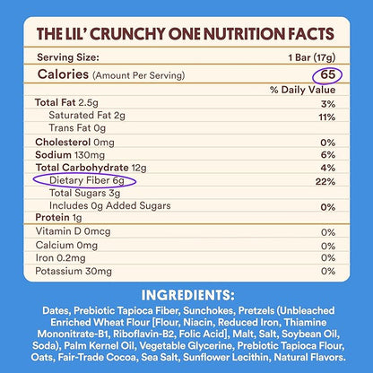 Harken Sweets – The Lil’ Crunchy Ones Mini Candy Bars: Vegan Chocolate Pretzel Snack with Date Caramel – Plant-Based, Gut-Friendly, No Added Sugar – 6-Pack (30 Bars)