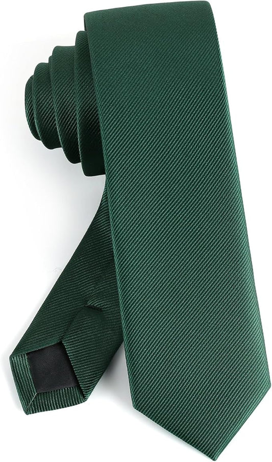 Boys Tie Solid Color Necktie for Age 12-14-16 Years Teen Wedding School Graduation with Gift Box