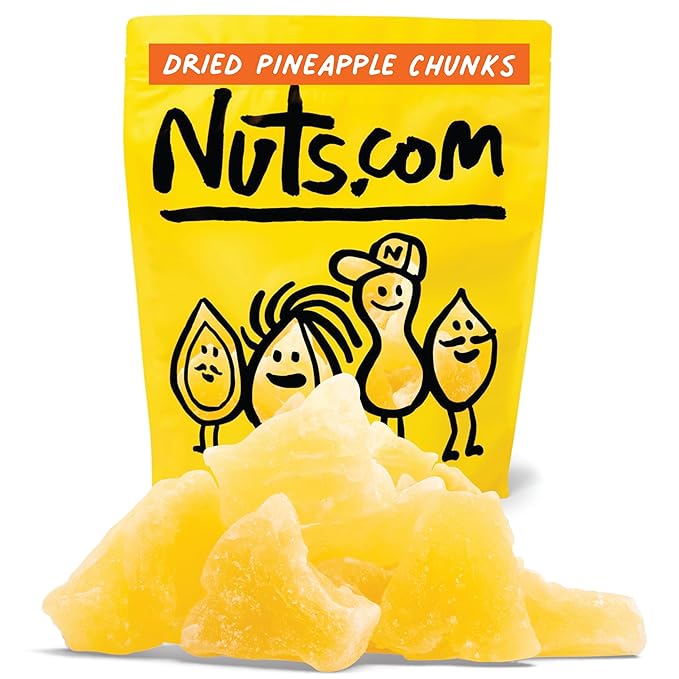 Nuts.com – Dried Pineapple Chunks – Sweet & Tart Treat for Adults & Kids, Good Source of Bromelain – Vegan, Gluten-Free & Kosher Pareve – 1.5 Pound Bag