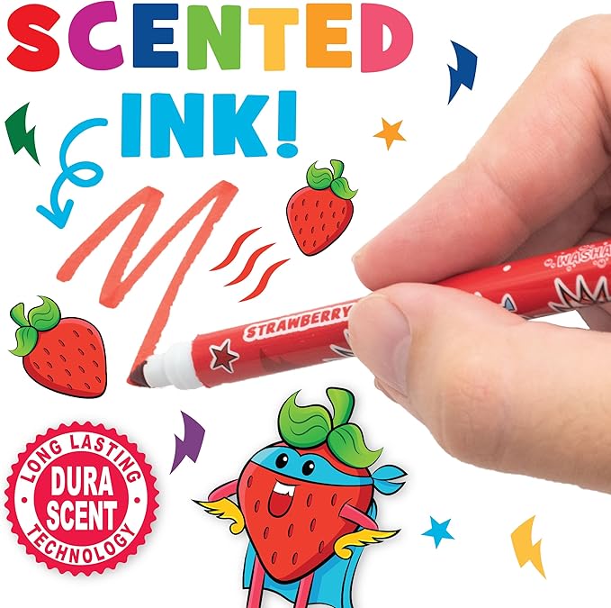 Smarkers (2 Pack) - Washable Scented Markers, Assorted Colors, Standard Point Felt Tip, 16 Count