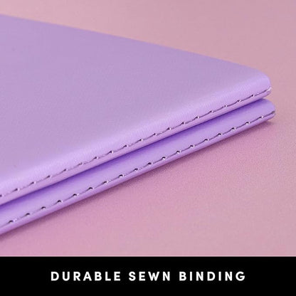 PAPERAGE Soft Cover Blank Journal Notebook, 2 Pack, (Lavender), 100 Pages, Large 7.5 inches x 9.5 inches, Ideal for Sketch Book, Note Taking & Travel Journal