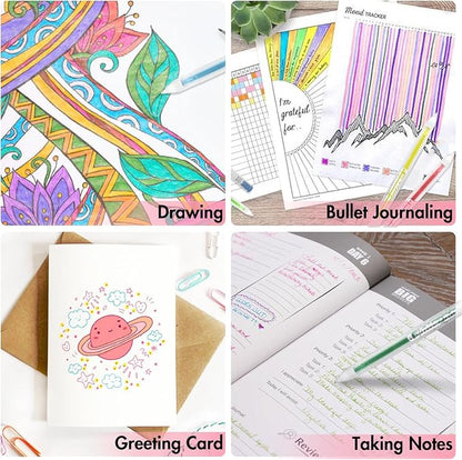 36 PCS Scented Glitter Color Gel Pen Smooth Writing Stationery Kit Cute Smell Good Fruit Flavors Coloring for Girls Kids Art Crafts School Stocking Stuffers