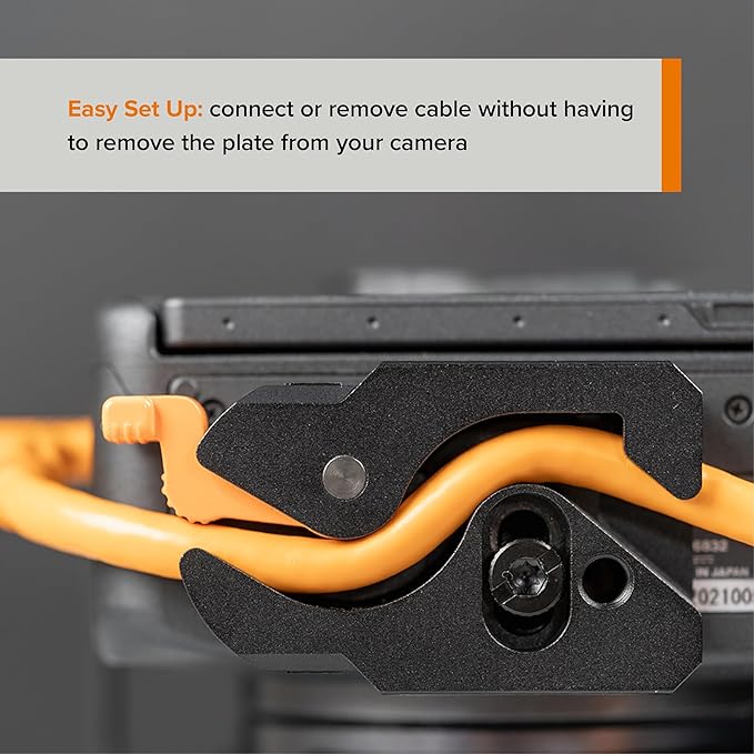 Tether Tools TetherGuard LeverLock Plate Port Protection, Tripod Plate for Cable Management