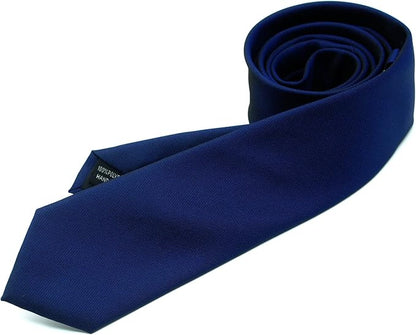 Skinny Solid Ties for Men, 2.5 inch Slim Plain Neckties 4-Pack