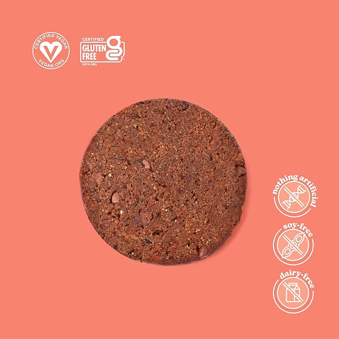 Love + Chew Tasty, Gluten Free Cookies - Pumpkin Chip 10 Count - Vegan - Healthy, Paleo, Non GMO Snacks - Individually Wrapped, Soft Baked Cookies - Made from High Protein Almonds - 2 Ounce Each