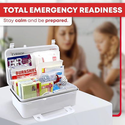 Ever Ready First Aid 10 Person First Aid Kit with Plastic Case, Type III, Ansi A, OSHA Compliant