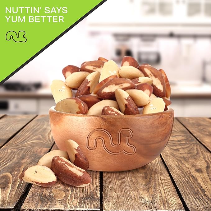 NUT CRAVINGS - Raw Brazil Nuts, Unsalted, No Shell, Whole, (80oz - 5 LB) Bulk Nuts Packed Fresh in Resealable Bag - Kosher Healthy Snack, Food Assortments