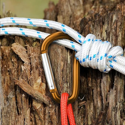 Carabiner Keychain Clip -3" Aluminum Carabiner D Ring, Caribeener Clips, Spring Snap Hook for Keychain Clip