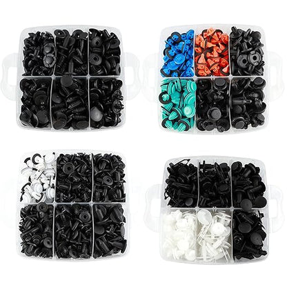 Car Push Retainer Clips 1045PCS Auto Fasteners Assortment-30 Most Popular Sizes Nylon Bumper Fender Rivets with 10 Cable Ties and Blue Fastener Remover for Ford GM Toyota Honda Chrysler Benz Nissan