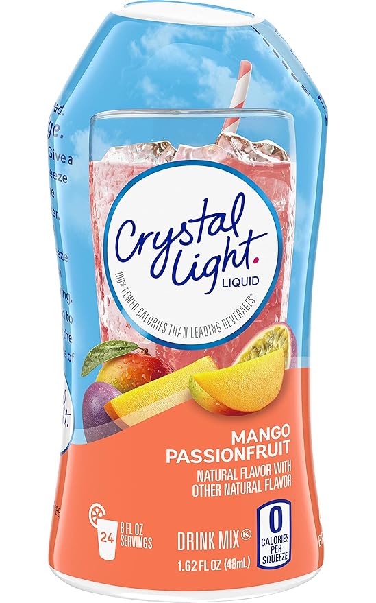 Crystal Light Mango Passionfruit Liquid Drink Mix, Caffeine Free, 1.62 fl oz. (Pack of 4)