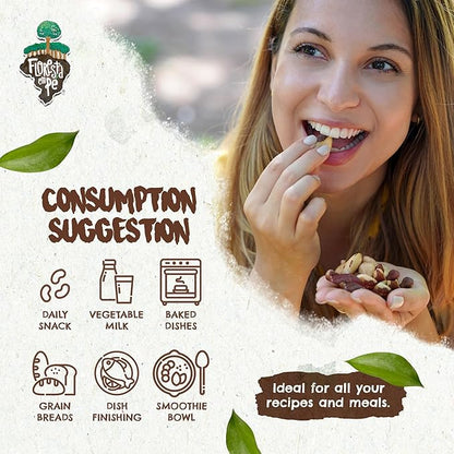 Snack The True Organic Brazil Nuts 15 oz – Raw and Unsalted – Kosher – Healthy-Rich in Vegetable Protein – Harvested in Amazon Rainforest – Fresh, Vegan and Gluten Free – Forest Up