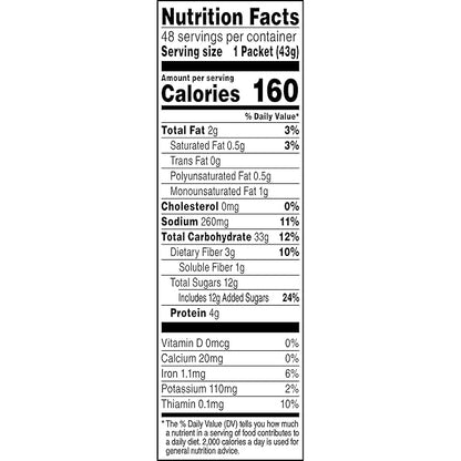 Quaker Instant Oatmeal, Maple & Brown Sugar, Individual Packets, 1.51 Ounce (Pack of 48)